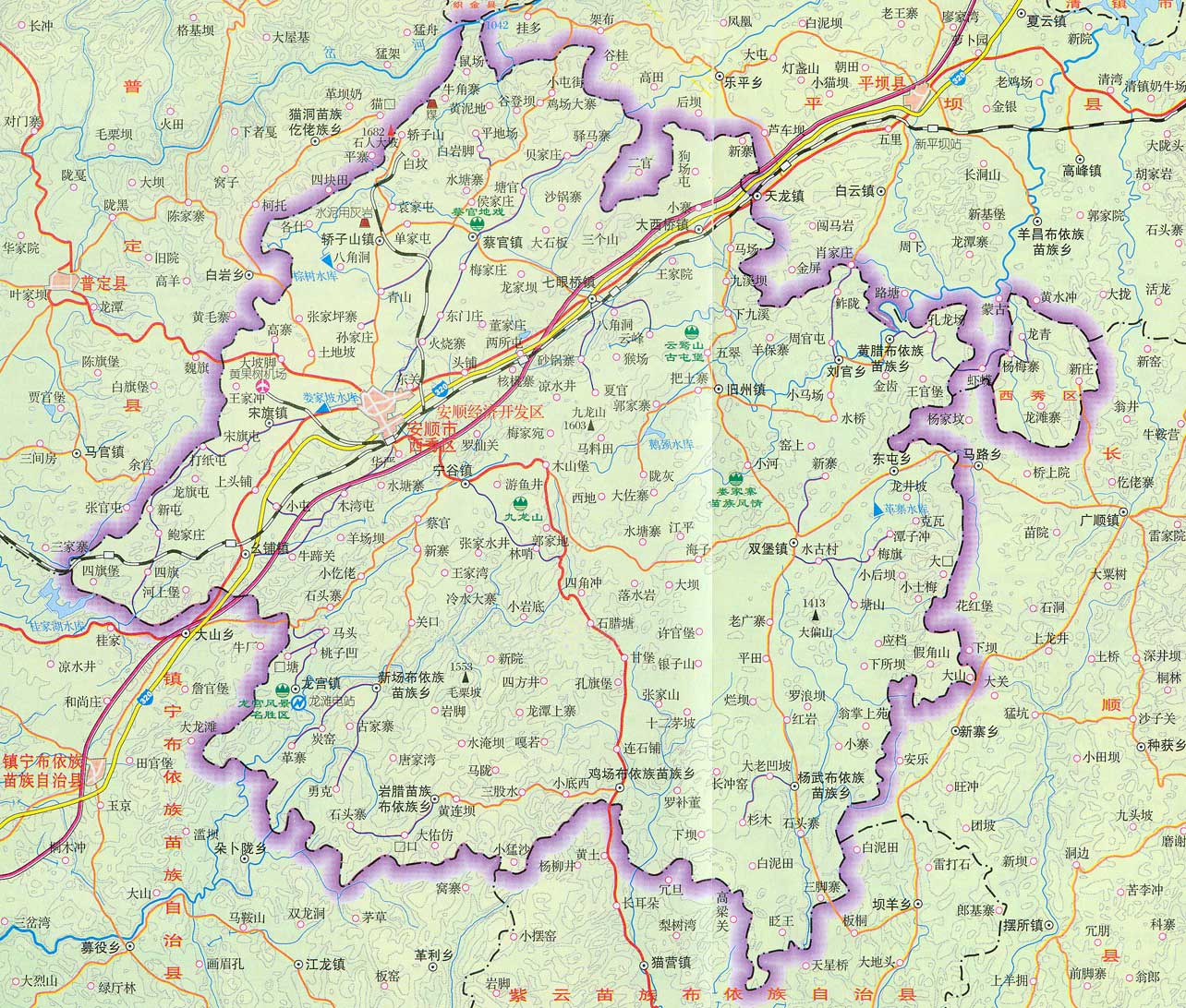 安顺地图全图高清版