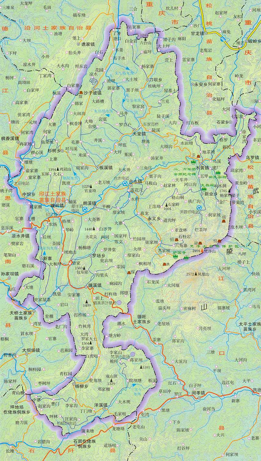 印江地图全图高清版