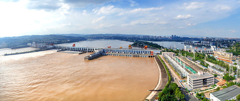 湖北宜昌葛洲坝全景图片下载