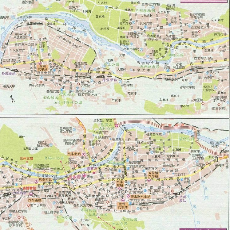 兰州交通地图高清版