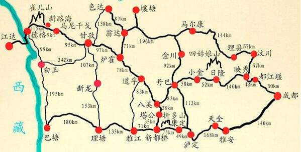 成都到川西自助游攻略(地图+路线+景点)