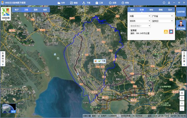 省市县行政区划边界下载