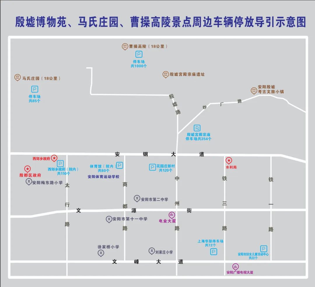 中华字都——安阳欢迎您！景区景点周边停车场所导引公布