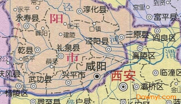 陕西省地图全图